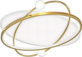 Toolight Toolight, LED stropné svietidlo + diaľkové ovládanie APP1059-C, biela-zlatá, OSW-08885