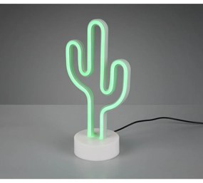 Biela LED stolová lampa (výška 29 cm) Cactus - Reality