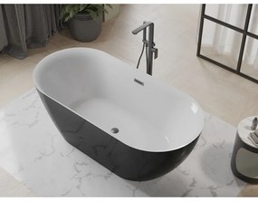 Mexen Roxy, voľne stojaca vaňa 170 x 80 cm, biela-čierna, grafitový prepad, 51201708075-66