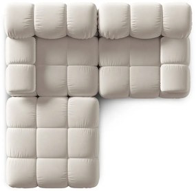 Béžová zamatová modulárna rohová pohovka (variabilná) Bellis – Micadoni