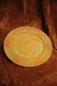 Oranžovo hrdzavý klubový tanier 33 cm