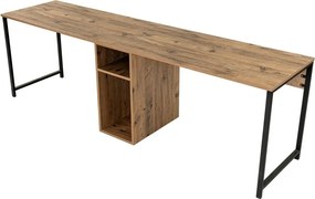 Pracovný stôl v dekore borovice 60x240 cm Twin – Kalune Design