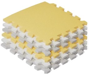 KINDERKRAFT - Penové puzzle LUNO 30ks šedá/žltá