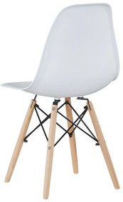 Moderné jedálenské stoličky, 4 ks, 4 rôzne farby, biele