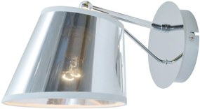 CLX Nástenná moderná lampa PIETRO, 1xE14, 40W, chrómovaná