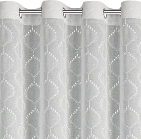 ZÁCLONA NA KRÚŽKOCH RAYA 140X250 CM VZOROVANÁ