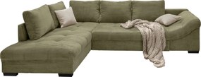 XXXLutz ROHOVÁ SEDAČKA, textil, olivovozelená P & B - Sedačky - 002310006752