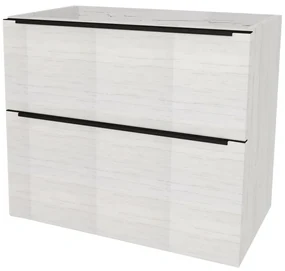 Mereo, Mereo Mailo, kúpeľňová skrinka 101 cm, čierne madlo, Multidecor, Pino Aurélio, MER-CN592SBPINO
