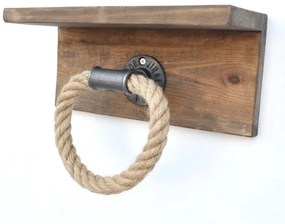 Držiak uterákov s policou BORURAF 14x30 cm smrek