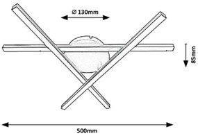 Rabalux - LED stropné svietidlo 3xLED/25W/230V
