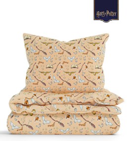 Predĺžené obliečky mikroplyš Harry Potter - Marhuľová
