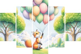 Obraz – Šťastná líška (150x105 cm)