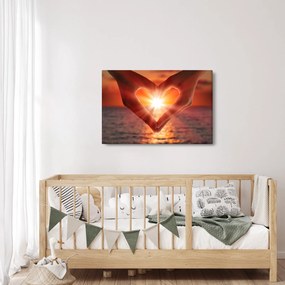 Obraz - Slnko v srdci (90x60 cm)