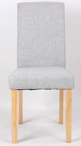 Jedálenská stolička s prešitím Kiki, svetlo šedá látka