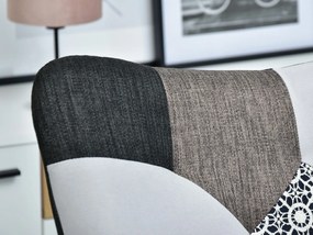 Kreslo Sibyla (patchwork + buk biely). Akcia -18%. Vlastná spoľahlivá doprava až k Vám domov. 1110397
