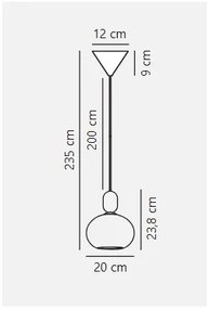 Nordlux - Luster na lanku NOTTI 1xE27/40W/230V šedá