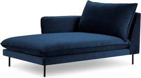 Modrá zamatová leňoška Cosmopolitan Design Vienna, ľavý roh