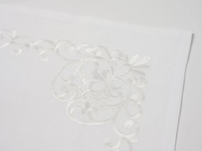 Dekoračná obliečka na vankúš FLOWERING MEADOW 40x40 cm, biela