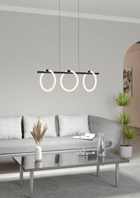 EGLO LED designové závesné svetlo CARANACOA, 3x9W, teplá biela, čierne, biele