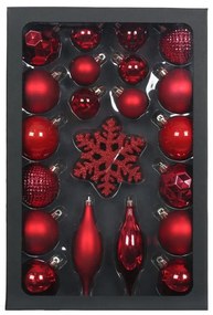 Retlux - Sada vianočných ozdôb 25 ks červená