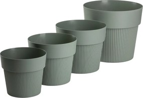 PLASTOVÝ KVETINÁČ SILVA LINE 20X17,5 CM MÄTOVÁ
