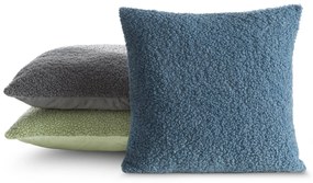 CHLPATÁ DEKORAČNÁ OBLIEČKA NA VANKÚŠ BUKLA03 45X45 CM ČIERNA