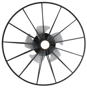 Stropný ventilátor čierny 62 cm vrátane LED stmievateľný s diaľkovým ovládaním - Yaran