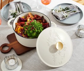 Liatinový hrniec, biely