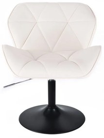 LuxuryForm DESIGN Stolička MILANO na čiernom tanieri - biela