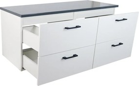 Comodo Kúpeľňová skrinka pod doskové umývadlo Agria NEW W 120-HD - biela/antracit