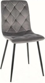 SI Jerry Velvet stolička sivý