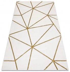 Dywany Łuszczów, Kusový koberec Emerald 1013 cream and gold, 80x150, biela, kancelária
