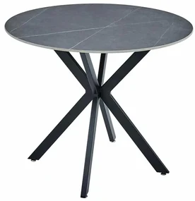 Jedálenský stôl Talia 90 cm, sivá / čierna