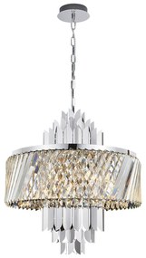 Luster Margot, 1x krištáľové/chrómové kovové tienidlo, (fi 55cm), ch