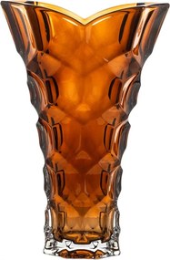 KRIŠTÁĽOVÁ VÁZA BOHEMIA HONEY COMB SMOKEY 355MM