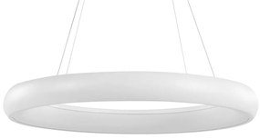 Závesná kovová LED lampa biela BAGO Beliani