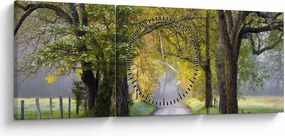Obraz - Smoky Mountains, Gatlinburg, USA (s hodinami) (90x30 cm)