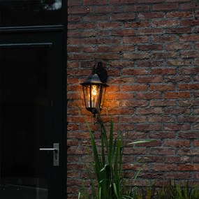 Klasická vonkajšia nástenná lampa čierna IP44 - Havana Down