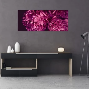 Obraz - Kytica pivoniek (120x50 cm)