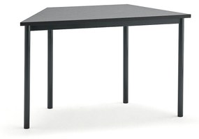 Stôl SONITUS TRAPETS, 1200x600x720 mm, linoleum - tmavošedá, antracit