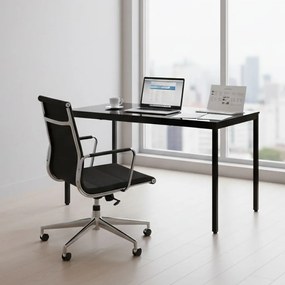 Jedálenský kuchynský stôl pre 4-5 osôb počítačový stôl 120x60 cm čierny ModernHome