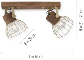 Leuchten Direkt 11487-60 - Bodové svietidlo ALAMI 2xE27/25W/230V