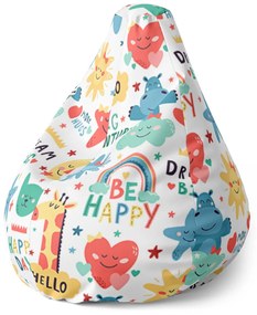 Sablio Sedací vak Pear Happy day - 70 x 95 x 15 cm