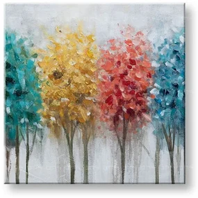 Maľovaný obraz na stenu STROMY 60x60 cm