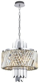 Luster Margot, 1x krištáľové/chrómové kovové tienidlo, (fi 43cm), ch