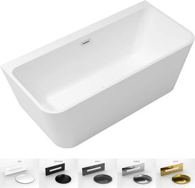 Besco Akrylátová voľne stojaca vaňa Varya 150x75 BESCO-Typ výpuste: Click-Clack s prepadom, grafit, BESCO-Rozmery: 150x75, BESCO-Farba: Biela