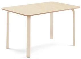 Stôl ELTON, 1400x800x710 mm, linoleum - béžová, breza