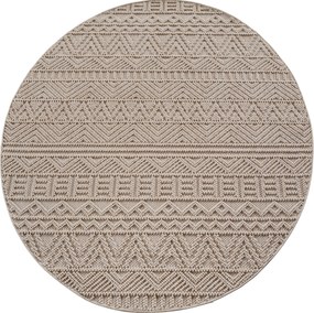 Ayyildiz, Kusový koberec Helix 2202 beige kruh, 80x80, béžová, chodba / predsieň