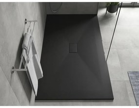 Mexen Hugo, SMC obdĺžniková sprchová vanička 160 x 100 cm, čierna matná, 42701016