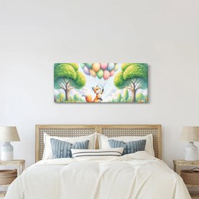 Obraz – Šťastná líška (120x50 cm)